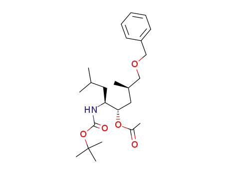 Acetic acid (1S,2S)-1-((R)-3-benzyloxy-2-methyl-propyl)-2-tert-butoxycarbonylamino-4-methyl-pentyl ester