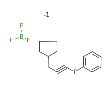 Molecular Structure of 105502-63-4 ([1-(3-cyclopentyl)propynyl]-phenyliodonium tetrafluoroborate)