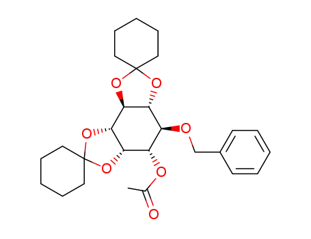 Molecular Structure of 124575-21-9 ((-)-1-O-acetyl-6-O-benzyl-2,3:4,5-di-O-cyclohexylidene-myo-inositol)