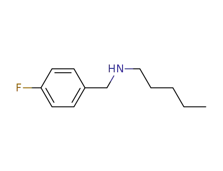 Molecular Structure of 847744-11-0 (4-Fluoro-N-n-pentylbenzylaMine, 97%)