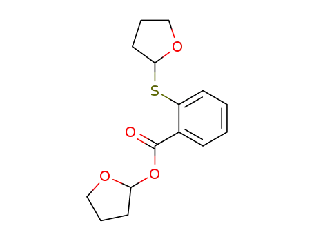 Molecular Structure of 104324-44-9 (Benzoic acid, 2-[(tetrahydro-2-furanyl)thio]-, tetrahydro-2-furanyl ester)