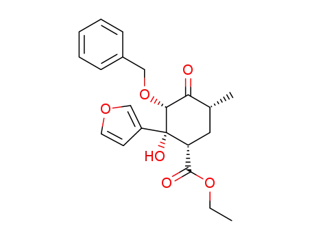 ethyl (1RS,2SR,3RS,5SR)-2-(3-furyl)-2-hydroxy-5-methyl-3-phenylmethoxy-4-oxocyclohexane-1-carboxylate