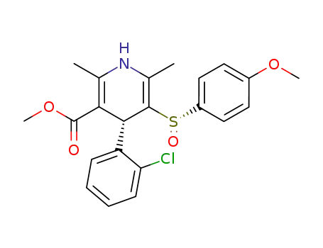 (S)-4-(2-Chloro-phenyl)-5-((S)-4-methoxy-benzenesulfinyl)-2,6-dimethyl-1,4-dihydro-pyridine-3-carboxylic acid methyl ester