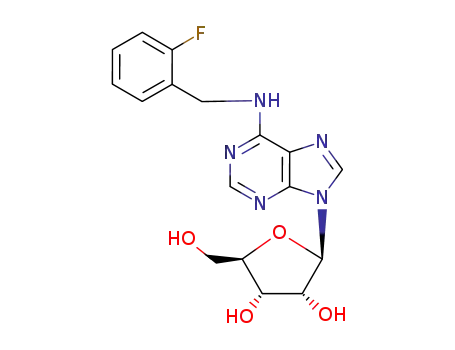 Molecular Structure of 101565-87-1 (N<sup>6</sup>-(2-fluorobenzyl)adenosine)