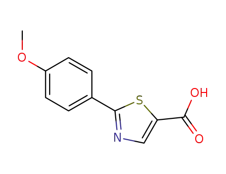Molecular Structure of 884874-94-6 (2-(4-METHOXY-PHENYL)-THIAZOLE-5-CARBOXYLIC ACID)