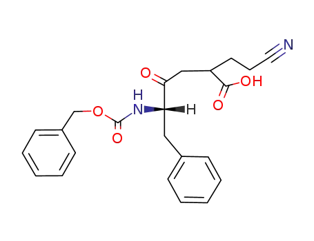 5(S)-N-(benzyloxycarbonyl)amino-2-(RS)-(2-cyanoethyl)-6-phenyl-4-oxohexanoic acid