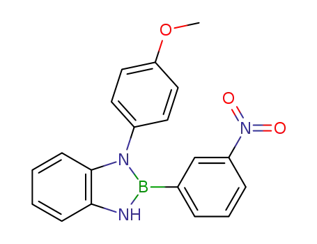 Molecular Structure of 28249-40-3 (1-(4-methoxy-phenyl)-2-(3-nitro-phenyl)-2,3-dihydro-1<i>H</i>-benzo[1,3,2]diazaborole)