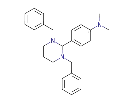 Molecular Structure of 114400-37-2 (Benzenamine,
4-[hexahydro-1,3-bis(phenylmethyl)-2-pyrimidinyl]-N,N-dimethyl-)