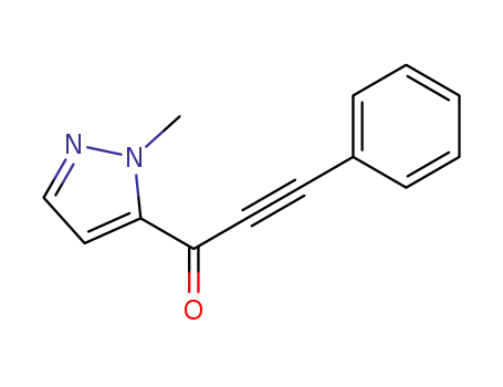 Molecular Structure of 131293-07-7 (1-(1-methyl-1H-pyrazol-5-yl)-3-phenylprop-2-yn-1-one)