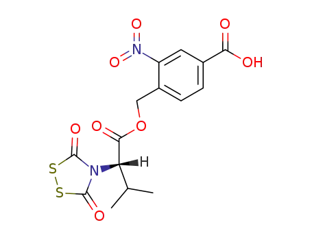 1,2,4-Dithiazolidine-4-acetic acid, a-(1-methylethyl)-3,5-dioxo-,
(4-carboxy-2-nitrophenyl)methyl ester, (S)-