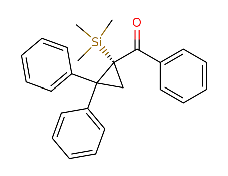 Molecular Structure of 88035-76-1 (Methanone, [2,2-diphenyl-1-(trimethylsilyl)cyclopropyl]phenyl-, (R)-)
