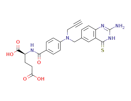 N-<4-<N-<(2-amino-3,4-dihydro-4-thio-6-quinazolinyl)methyl>prop-2-ynylamino>benzoyl>-L-glutamic acid