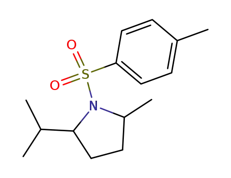 Molecular Structure of 124920-20-3 (2-Isopropyl-5-methyl-1-(toluene-4-sulfonyl)-pyrrolidine)