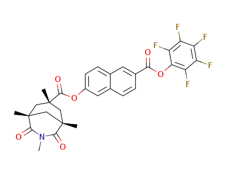 (1S,5R,7S)-1,3,5,7-Tetramethyl-2,4-dioxo-3-aza-bicyclo[3.3.1]nonane-7-carboxylic acid 6-pentafluorophenyloxycarbonyl-naphthalen-2-yl ester