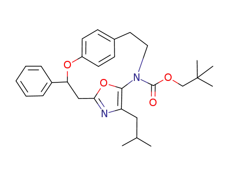 Molecular Structure of 127102-47-0 (2-(tert-butyloxy)-1<sup>4</sup>-isobutyl-7-phenyl-2-aza-5(1,4)-benzena-6-oxa-1(2,5)-oxazolacyclooctaphane)