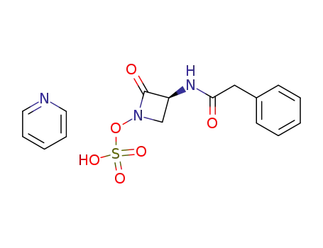 Sulfuric acid mono-((S)-2-oxo-3-phenylacetylamino-azetidin-1-yl) ester; compound with pyridine