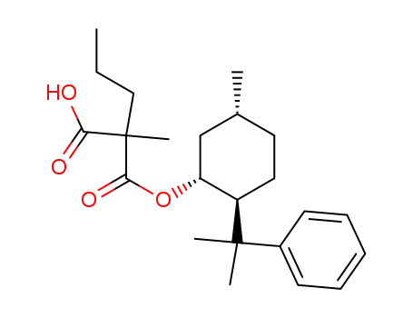 Molecular Structure of 123463-76-3 ((1R,3R,4S)-8-phenyl-p-menthan-3-yl hydrogen methyl(propyl)malonate)