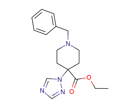 ethyl 1-benzyl-4-(1,2,4-triazol-1-yl)piperidine-4-carboxylate