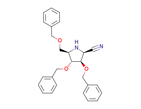 (2S,3R,4R,5R)-3,4-bis(benzyloxy)-5-(benzyloxymethyl)pyrrolidine-2-carbonitrile