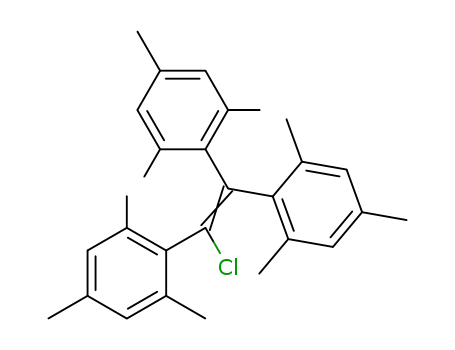 Molecular Structure of 87871-31-6 (Benzene, 1,1',1''-(1-chloro-1-ethenyl-2-ylidene)tris[2,4,6-trimethyl-)