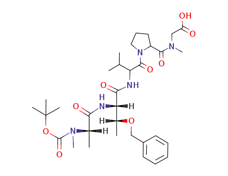 N-tert-butoxycarbonyl-N-methyl-L-alanyl-O-benzyl-L-threonyl-D-valyl-L-prolylsarcosine
