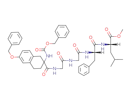 Molecular Structure of 84802-86-8 (<<6-(benzyloxy)-2-<(benzyloxy)carbamido>-2-tetralinyl>carbonyl>glycylglycyl-L-phenylalanyl-L-leucine methyl ester)
