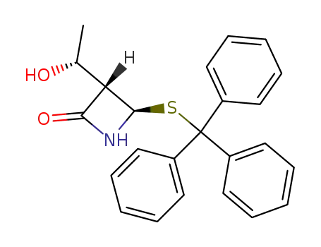 (3S,4R)-3-<(R)-hydroxyethyl>-4-<(triphenylmethyl)thio>-2-azetidinone