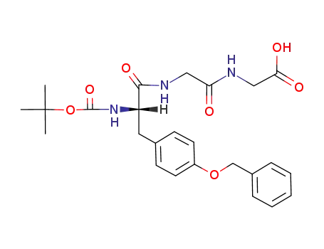Molecular Structure of 69472-91-9 (Glycine,
N-[N-[N-[(1,1-dimethylethoxy)carbonyl]-O-(phenylmethyl)-L-tyrosyl]glycyl]
-)