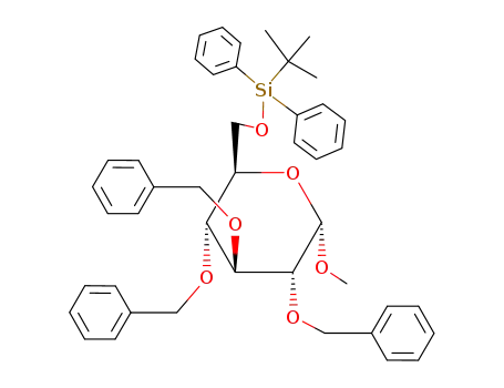 Molecular Structure of 58479-67-7 (Methyl-6-O-(tert.-butyldiphenylsilyl)-2,3,4-tri-O-benzyl-α-D-glucopyranoside)