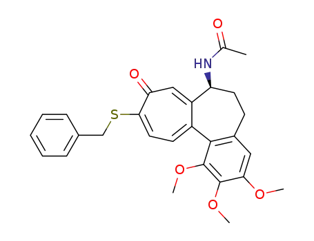Molecular Structure of 76129-12-9 (N-[(S)-5,6,7,9-Tetrahydro-1,2,3-trimethoxy-9-oxo-10-(benzylthio)benzo[a]heptalen-7-yl]acetamide)