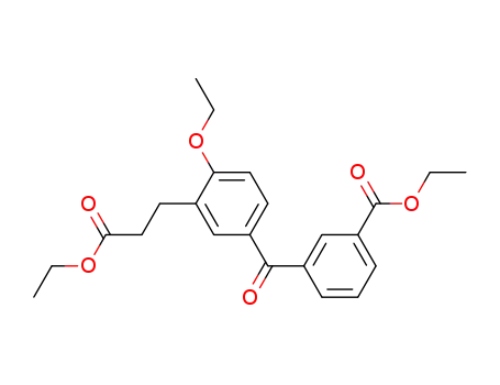 Molecular Structure of 128577-69-5 (3-[4-Ethoxy-3-(2-ethoxycarbonyl-ethyl)-benzoyl]-benzoic acid ethyl ester)