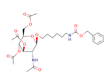 6-(N-benzyloxycarbonylamino)hexyl-O-(2-acetamido-3,4,6-tri-O-acetyl-2-deoxy)-β-D-glucopyranoside