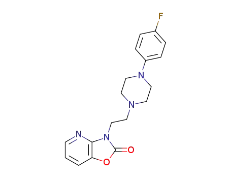 Molecular Structure of 134337-03-4 (3-{2-[4-(4-fluorophenyl)piperazin-1-yl]ethyl}[1,3]oxazolo[4,5-b]pyridin-2(3H)-one)