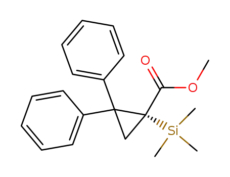 Molecular Structure of 88035-81-8 (Cyclopropanecarboxylic acid, 2,2-diphenyl-1-(trimethylsilyl)-, methyl
ester, (R)-)