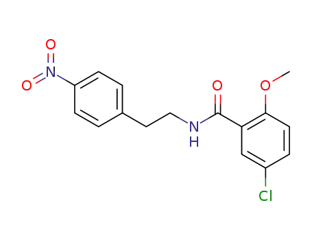 Molecular Structure of 25921-64-6 (Benzamide, 5-chloro-2-methoxy-N-[2-(4-nitrophenyl)ethyl]-)