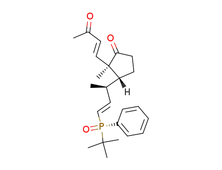 (+)-3-<3'-<(S)-tert-butylphenylphosphinoyl>-1'-methylprop-2'-enyl>-2-methyl-2-(3''-oxobut-1''-enyl)cyclopentan-1-one