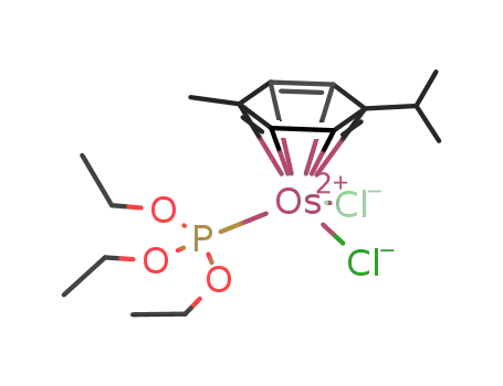 Molecular Structure of 177851-74-0 (Os(η(6)-p-cymene)Cl2(P(OEt)3))