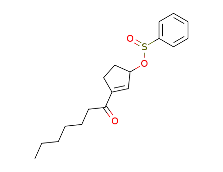 Benzenesulfinic acid 3-heptanoyl-cyclopent-2-enyl ester