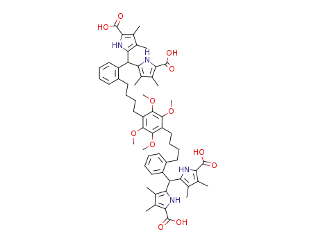 1,4-bis<4-<2-(bis<5-carboxy-3,4-dimethyl-2-pyrrolyl>methyl)phenyl>butyl>-2,3,5,6-tetramethoxybenzene