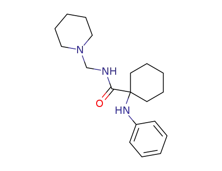 Molecular Structure of 78355-92-7 (Cyclohexanecarboxamide, 1-(phenylamino)-N-(1-piperidinylmethyl)-)