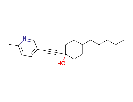 2-methyl-5-<(4-amyl-1-hydroxycyclohexyl)ethynyl>pyridine
