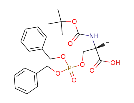 Molecular Structure of 90013-45-9 (BOC-O-DIBENZYLPHOSPHO-L-SERINE)