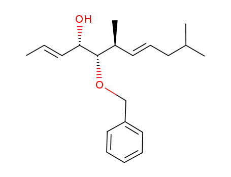 Molecular Structure of 102616-13-7 ((2E,4R,5R,6R,7E)-5-(benzyloxy)-6,10-dimethylundeca-2,7-dien-4-ol)
