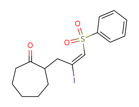 Cycloheptanone, 2-[2-iodo-3-(phenylsulfonyl)-2-propenyl]-, (E)-