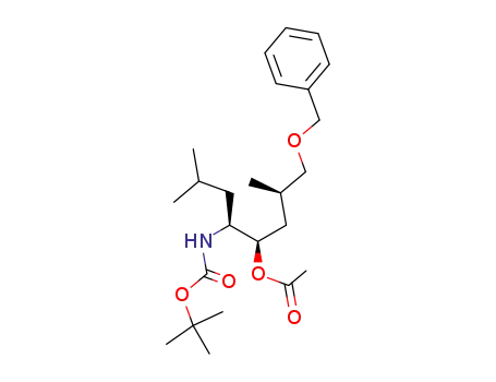 Acetic acid (1R,2S)-1-((R)-3-benzyloxy-2-methyl-propyl)-2-tert-butoxycarbonylamino-4-methyl-pentyl ester