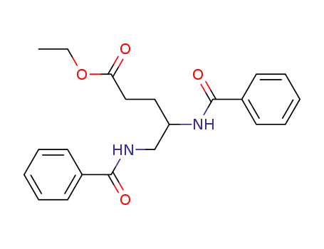 Molecular Structure of 89717-53-3 (Pentanoic acid, 4,5-bis(benzoylamino)-, ethyl ester)