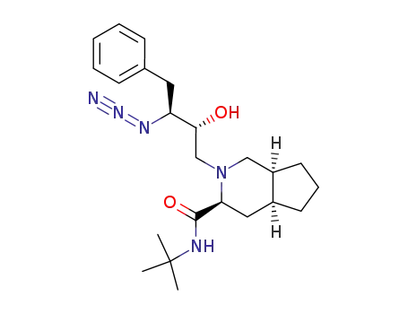 N-tert-butyl-2-<2(R)-hydroxy-4-phenyl-3(S)-azidobutyl>octahydro-(3S,4aS,7aS)-1H-pyrindene-3(S)-carboxamide