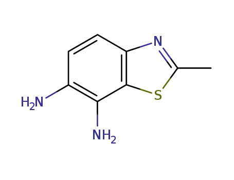 Molecular Structure of 101258-10-0 (6,7-Benzothiazolediamine,2-methyl-(9CI))