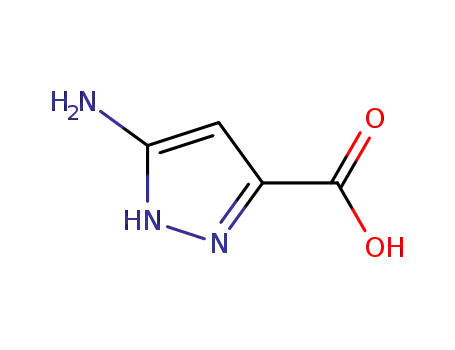 Molecular Structure of 124004-31-5 (1H-Pyrazole-3-carboxylicacid,5-amino-)