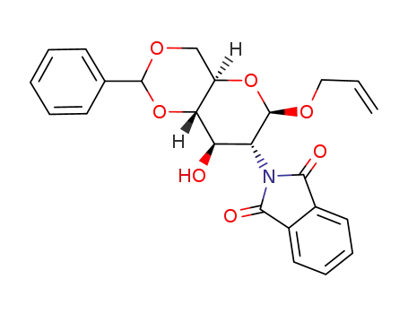 Molecular Structure of 114853-35-9 (.beta.-D-Glucopyranoside, 2-propenyl 2-deoxy-2-(1,3-dihydro-1,3-dioxo-2H-isoindol-2-yl)-4,6-O-(phenylmethylene)-)